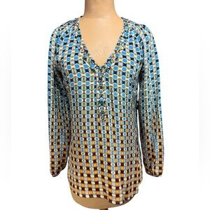 Robert Graham, 100% Silk Rhinestones Embellished Collar Blouse